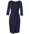 BK451 2287 Brook Taverner Ladies Jersey Stretch Neptune Dress Navy colour image